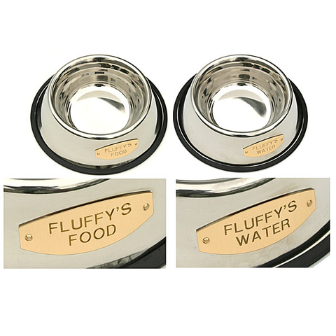 Personalized Stainless Bowl - Food & Water Set | Pet Gifts,  - Lucky Pet