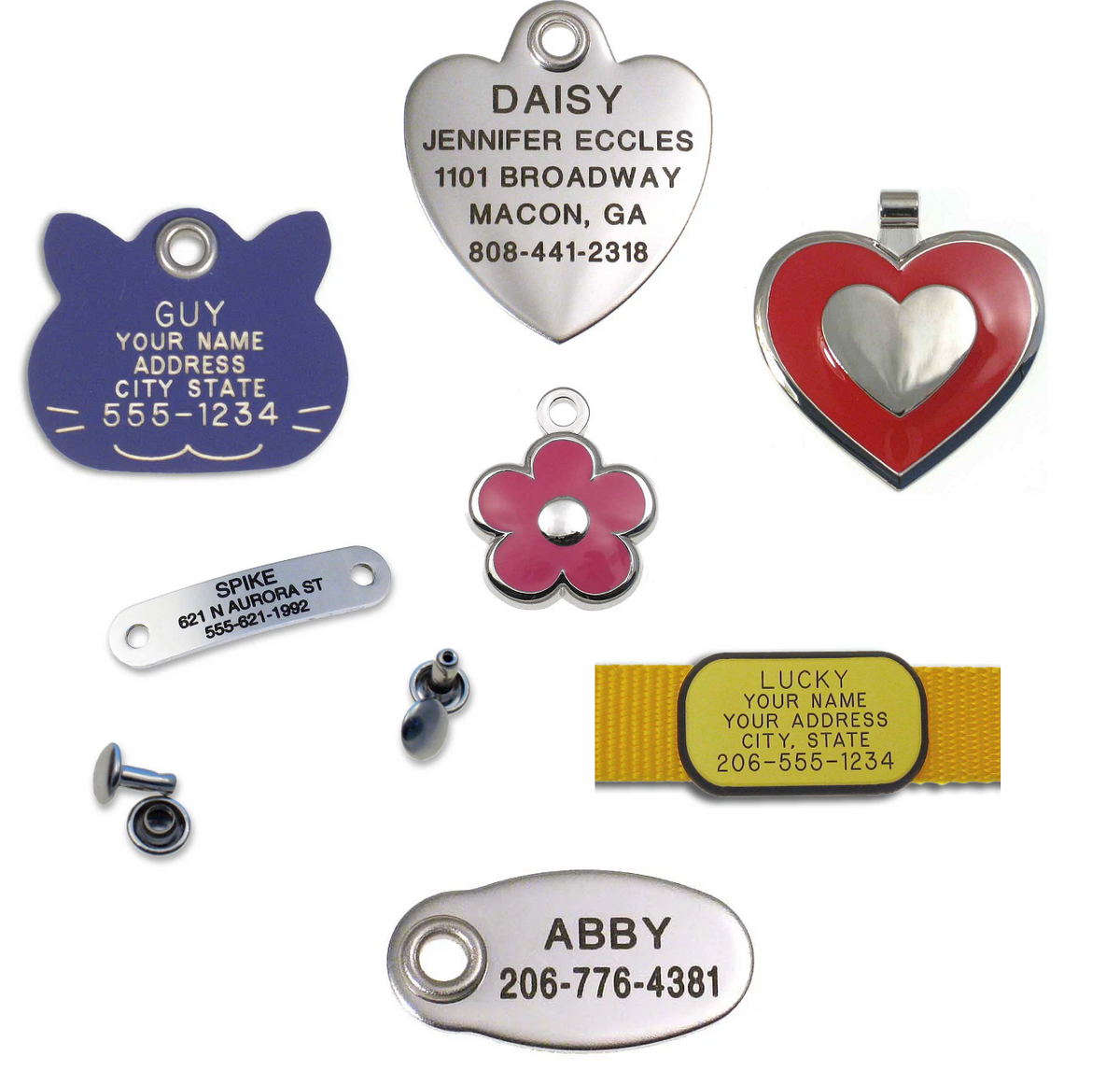 Engraved Custom Cat Tags - LuckyPet