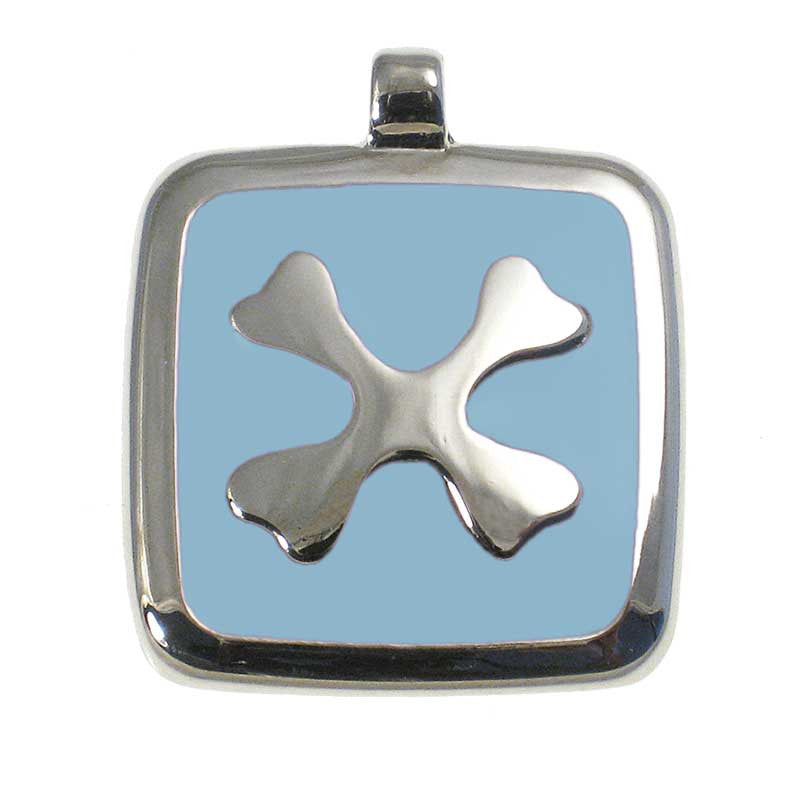 Crossed Bones Jewelry Tag,  - Lucky Pet