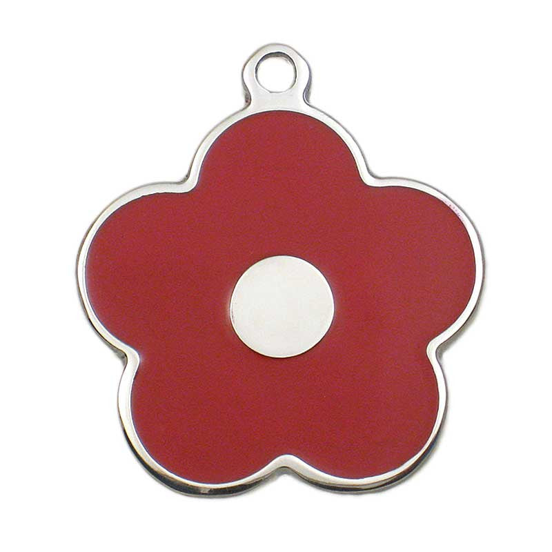Flower shaped on sale dog tag