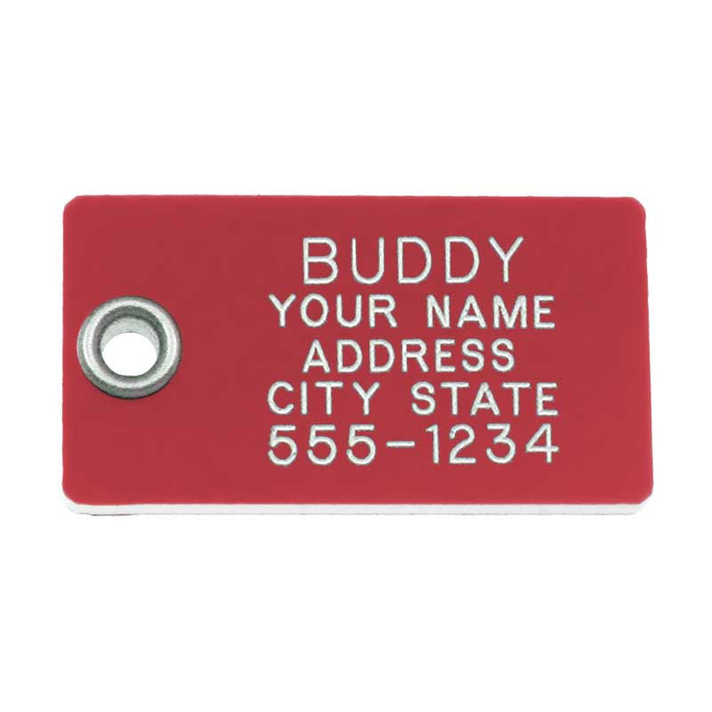 Plastic Rectangle Tag Plastic Rectangle Dog Tag | Engraved Plastic Pet Tags – LuckyPet