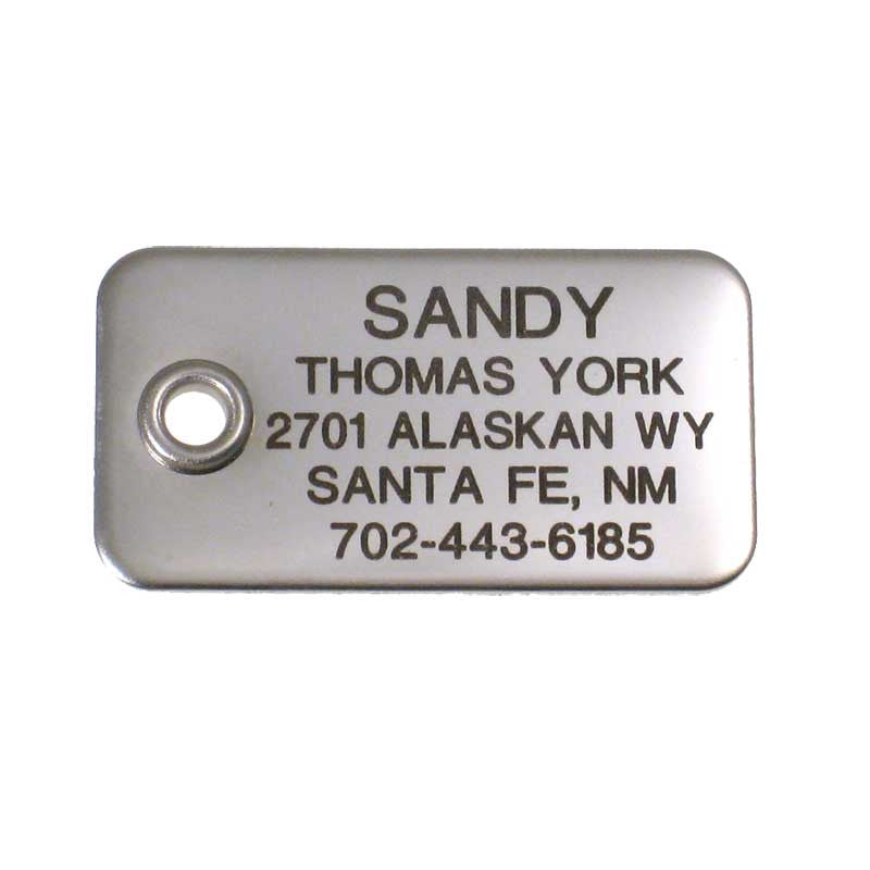 Metal Rectangle Dog Tag – LuckyPet