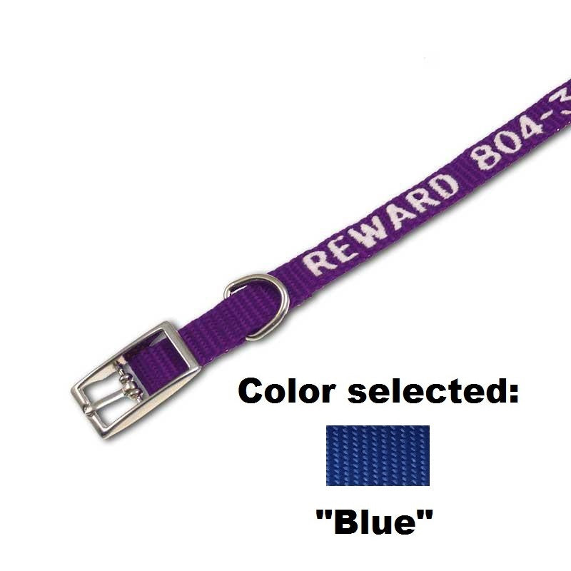 Traditional Collar - 3/8" Width - with Embroidery,  - Lucky Pet