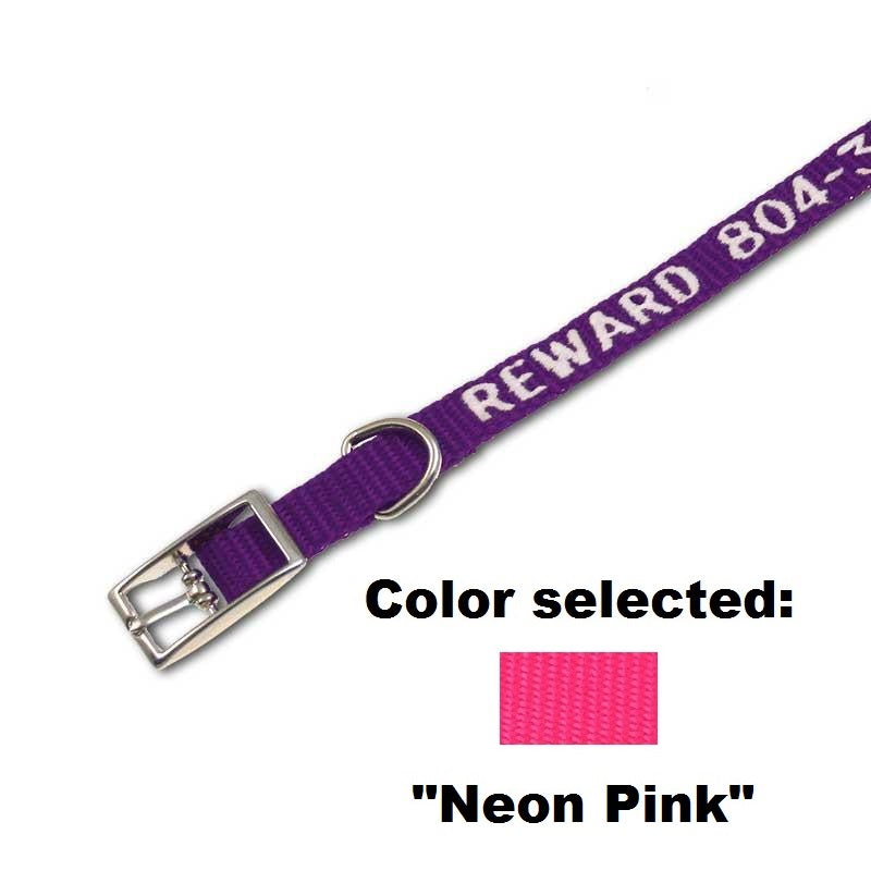 Traditional Collar - 3/8" Width - with Embroidery,  - Lucky Pet