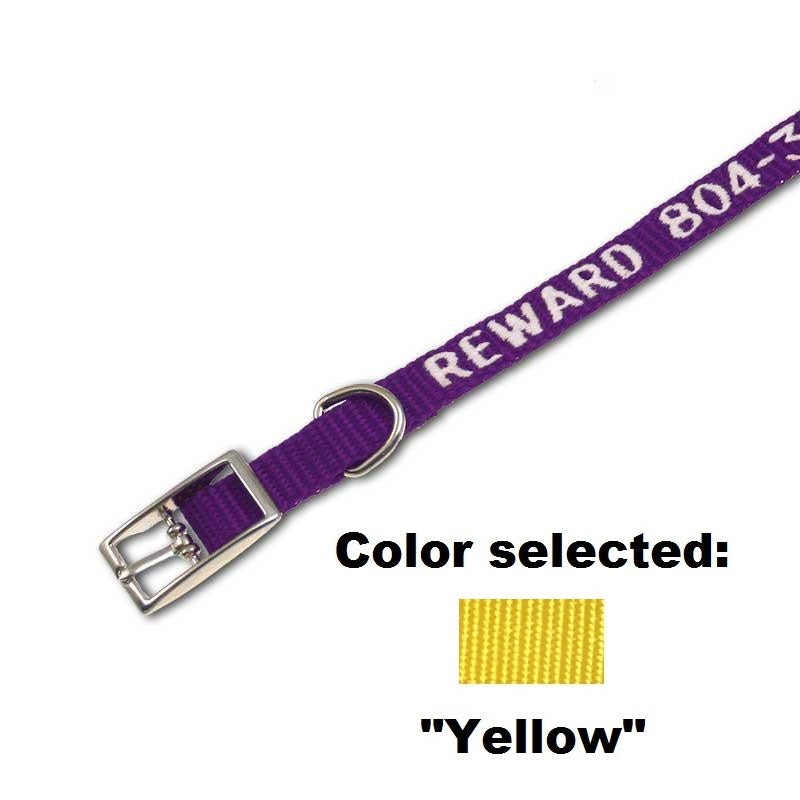 Traditional Collar - 3/8" Width - with Embroidery,  - Lucky Pet