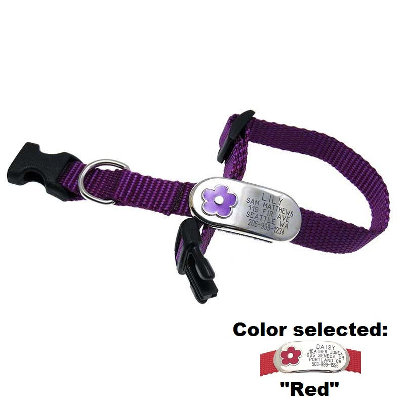 Jewelry ID Collar - Flower,  - Lucky Pet