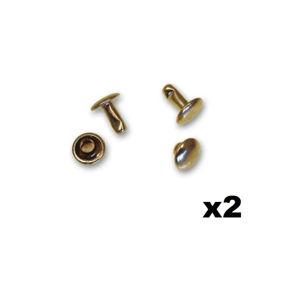 2 sets of brass rivets.