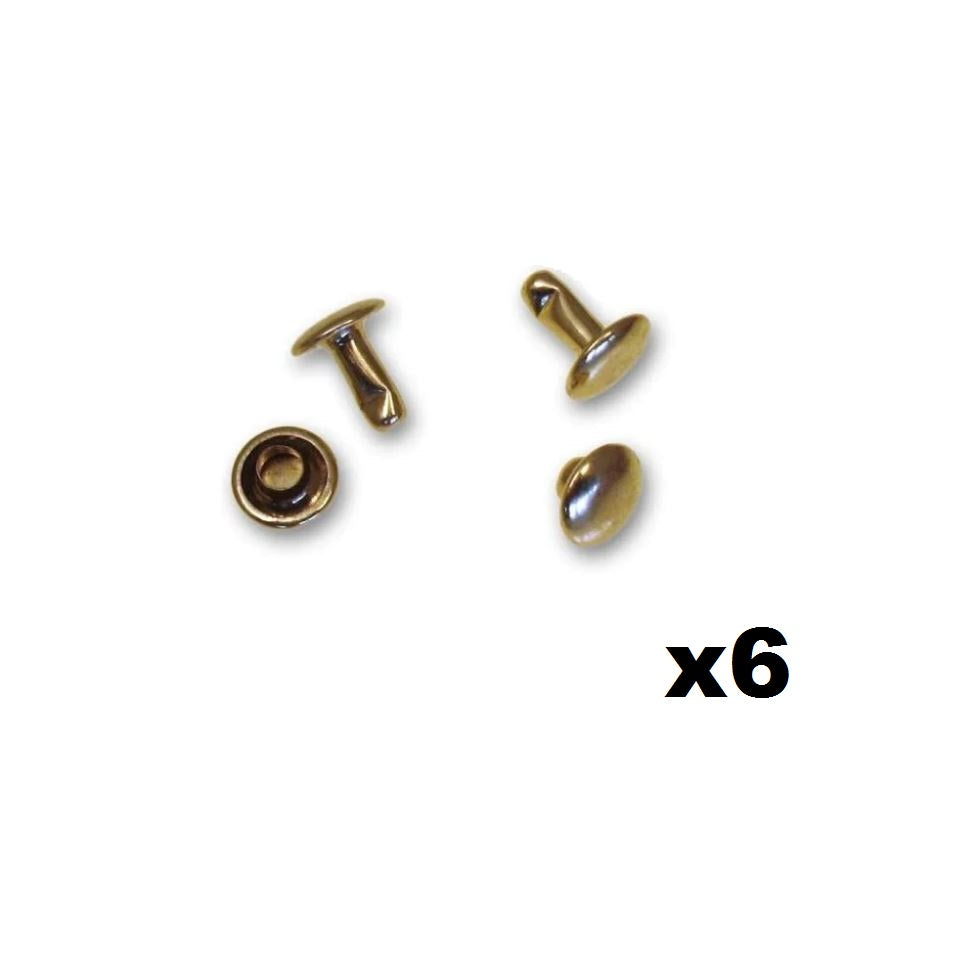 6 sets of brass rivets