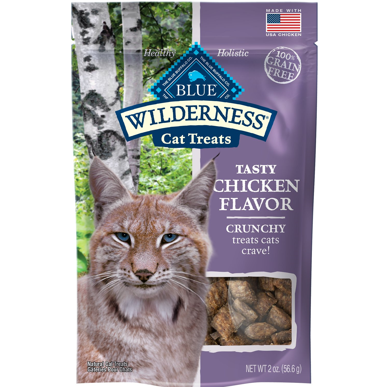 Blue Wilderness Crunchy Chicken Grain-Free Cat Treats,  - Lucky Pet