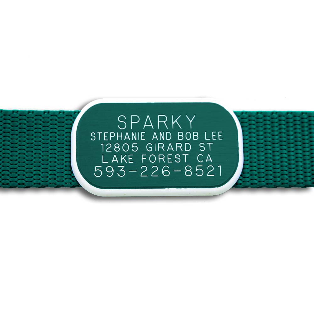 Plastic Collar Tag - Rectangle,  - Lucky Pet