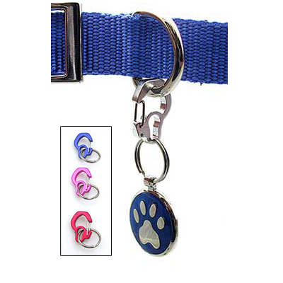 Dog Tag Clips for Collar,with 15Pcs Replaceable Dog ID Name Tag Ring Clip  Dog Tag Attachment Clip Pet tag Quick Clip Clips Rings for Pet Collar Key